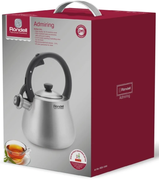 Чайник металлический Rondell Admiring RDS-1898 2.8л. стальной