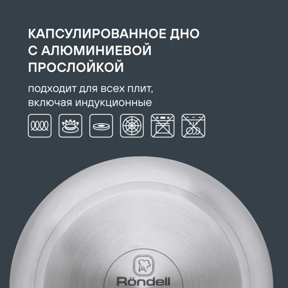 Чайник металлический Rondell Admiring RDS-1898 2.8л. стальной