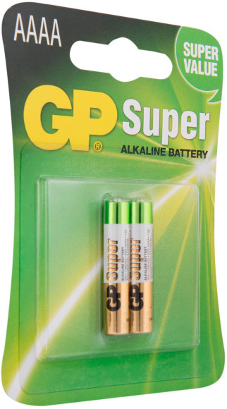 Батарея GP Super Alkaline GP 25A-2CR2 AAAA (2шт) блистер