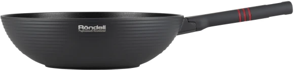 Сковорода ВОК (WOK) Rondell Stripes RDA-1618 круглая 28см покрытие: Xylan Plus ручка несъемная (без крышки) серый