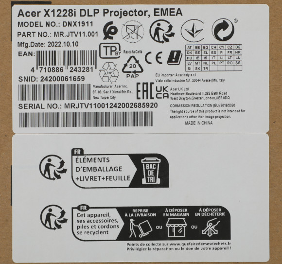 Проектор Acer X1228i DLP 4500Lm LS (1024x768) 20000:1 ресурс лампы:6000часов 1xHDMI 2.75кг Проектор Acer X1228i DLP 4500Lm LS (1024x768) 20000:1 ресурс лампы:6000часов 1xHDMI 2.75кг