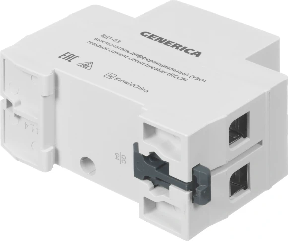 Выключатель дифф.тока УЗО IEK MDV15-2-032-030 ВД1-63 Generica 32A 4.5kA 30мА AC 2П 230В 2мод серый (упак.:1шт)