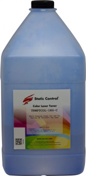 Тонер Static Control TRMPTCOL-1KG-C голубой флакон 1000гр. для принтера HP CLJCP1515/ Canon MF8330 Тонер Static Control TRMPTCOL-1KG-C голубой флакон 1000гр. для принтера HP CLJCP1515/ Canon MF8330