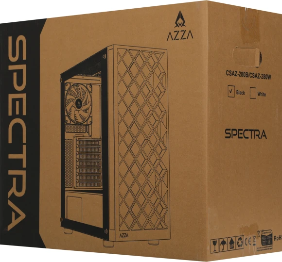 Корпус Azza Spectra черный без БП ATX 7x120mm 2x140mm 2xUSB2.0 1xUSB3.0 audio bott PSU Корпус Azza Spectra черный без БП ATX 7x120mm 2x140mm 2xUSB2.0 1xUSB3.0 audio bott PSU
