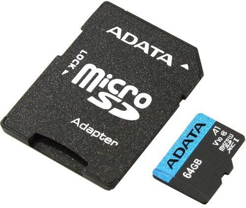 Флеш карта microSDXC 64GB A-Data AUSDX64GUICL10A1-RA1 Premier Pro + adapter