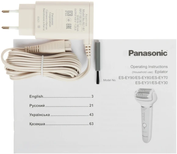 Эпилятор Panasonic ES-EY30-V520 скор.:3 насад.:4 от аккум. фиолетовый