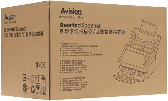 Сканер протяжный Avision AD230U (000-0864-07G/02G) A4 белый Сканер протяжный Avision AD230U (000-0864-07G/02G) A4 белый