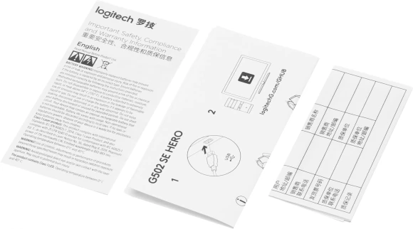 Мышь Logitech G502 SE HERO черный/белый лазерная 16000dpi USB 11but (910-005732)