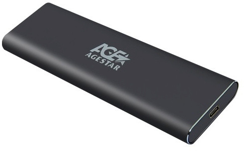 Внешний корпус SSD AgeStar 31UBNV1C NVMe USB3.1 алюминий серый M2 2280 M-key