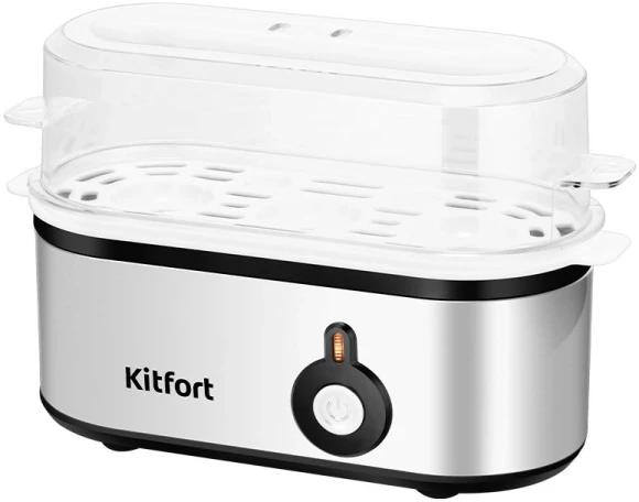 Яйцеварка Kitfort КТ-6935 210Вт 110мл. нержавеющая сталь/черный