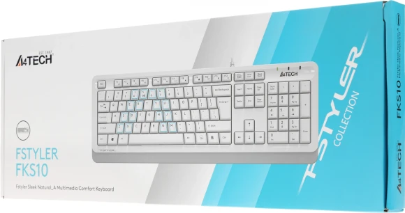 Клавиатура A4Tech Fstyler FKS10 белый/серый USB (FKS10 WHITE) Клавиатура A4Tech Fstyler FKS10 белый/серый USB (FKS10 WHITE)