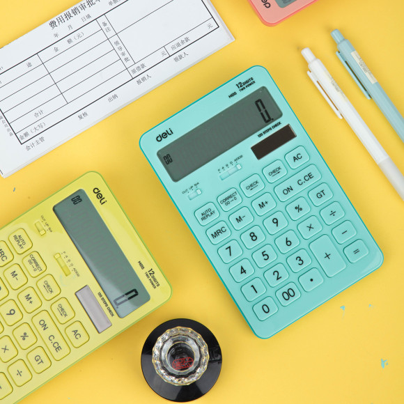 Калькулятор настольный Deli Touch EM01531 голубой 12-разр. Калькулятор настольный Deli Touch EM01531 голубой 12-разр.