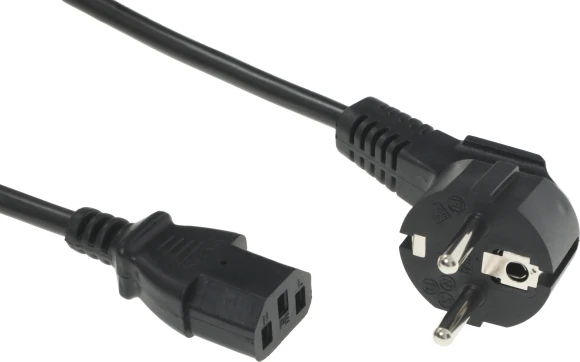 Кабель Buro BU-PCAB-ZP2 IEC C13 Евровилка угловой 5м черный (пакет)
