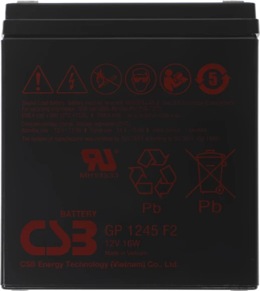 Батарея для ИБП CSB GP 1245 F2 (12V16W) 12В