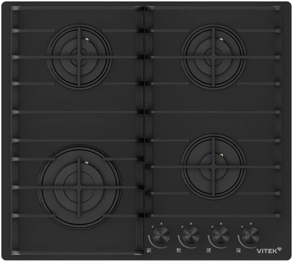 Газовая варочная поверхность Vitek VGH 6420 BG стекло черное Газовая варочная поверхность Vitek VGH 6420 BG стекло черное