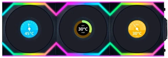 Вентилятор для корпуса Lian-Li Uni Fan SL Wireless 120 ARGB 120х124.5x28 черный 4-pin 28.5дБ (упак.:3шт) (G99.12SL1W3B.R0) Ret