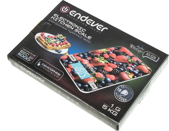 Весы кухонные электронные Endever Skyline KS-528 макс.вес:5кг рисунок/ягоды