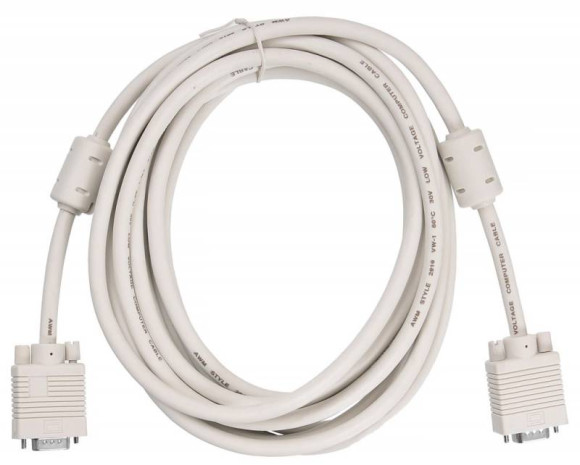 Кабель Buro CAB016S-5M VGA (m) VGA (m) 5м феррит.кольца серый Кабель Buro CAB016S-5M VGA (m) VGA (m) 5м феррит.кольца серый