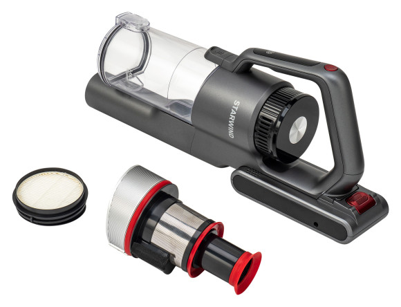 Пылесос ручной Starwind SCH9945 170Вт серебристый/красный Пылесос ручной Starwind SCH9945 170Вт серебристый/красный