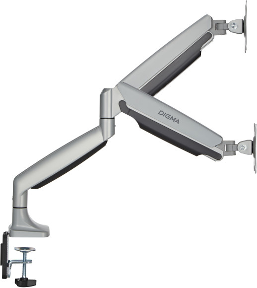 Кронштейн для мониторов ЖК Digma D-MM302D серый 17"-35" макс.9кг крепление к столешнице поворот и наклон Кронштейн для мониторов ЖК Digma D-MM302D серый 17"-35" макс.9кг крепление к столешнице поворот и наклон