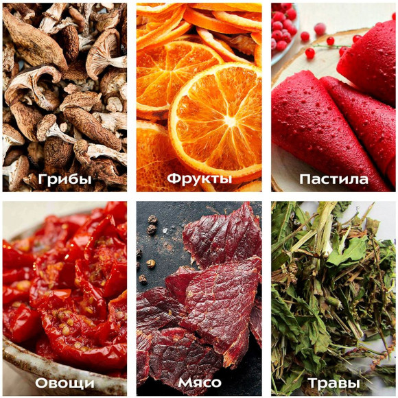 Сушка для фруктов и овощей Kitfort KT-1917 6под. 400Вт нержавеющая сталь