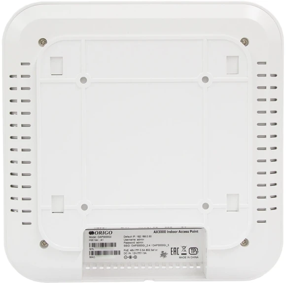 Точка доступа Origo OAP3000GI (OAP3000GI/A1A) AX3000 100/1000/2500BASE-T белый Точка доступа Origo OAP3000GI (OAP3000GI/A1A) AX3000 100/1000/2500BASE-T белый