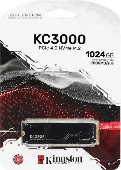Накопитель SSD Kingston PCIe 4.0 x4 1TB SKC3000S/1024G KC3000 M.2 2280