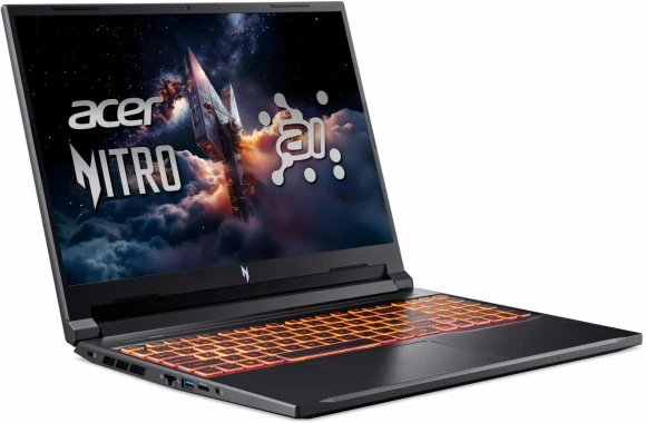 Ноутбук Acer Nitro V 16 ANV16-42-R96P Ryzen 7 260 16Gb SSD512Gb NVIDIA GeForce RTX5050 8Gb 16" IPS WQXGA (2560x1600) Windows 11 Home black WiFi BT Cam (NH.U2NAA.003)