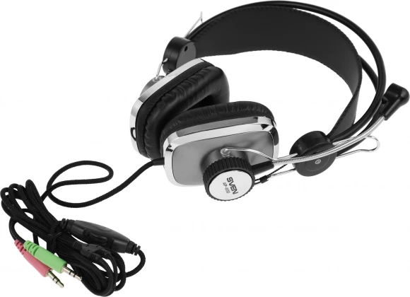 Наушники с микрофоном Sven AP-600 черный 2.2м накладные оголовье (SV-0410600) Наушники с микрофоном Sven AP-600 черный 2.2м накладные оголовье (SV-0410600)