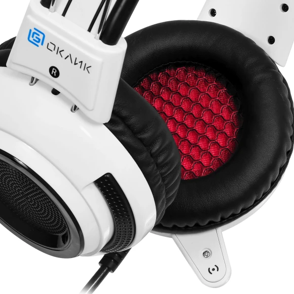 Наушники с микрофоном Оклик HS-G300 ARMAGEDDON белый/черный 2.2м мониторные оголовье (361558) Наушники с микрофоном Оклик HS-G300 ARMAGEDDON белый/черный 2.2м мониторные оголовье (361558)
