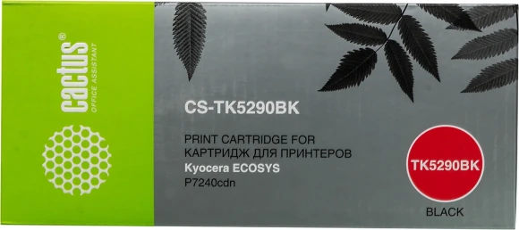 Картридж лазерный Cactus CS-TK5290BK TK-5290BK черный (17000стр.) для Kyocera Ecosys P7240cdn Картридж лазерный Cactus CS-TK5290BK TK-5290BK черный (17000стр.) для Kyocera Ecosys P7240cdn