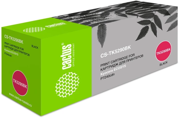 Картридж лазерный Cactus CS-TK5290BK TK-5290BK черный (17000стр.) для Kyocera Ecosys P7240cdn Картридж лазерный Cactus CS-TK5290BK TK-5290BK черный (17000стр.) для Kyocera Ecosys P7240cdn