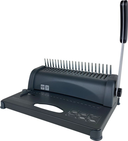 Переплетчик Heleos БП-12 A4/перф.12л.сшив/макс.450л./пластик.пруж. (6-51мм) Переплетчик Heleos БП-12 A4/перф.12л.сшив/макс.450л./пластик.пруж. (6-51мм)