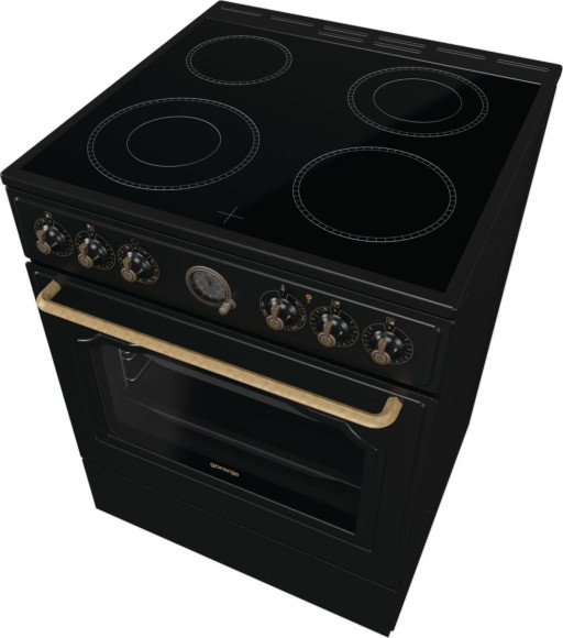Плита Электрическая Gorenje GECS6B71CLB черный стеклокерамика (без крышки)