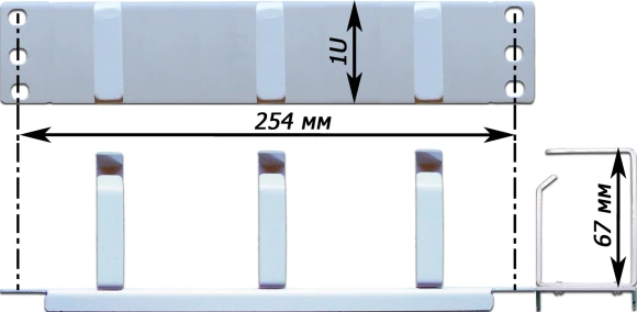 Кабельный органайзер горизонтальный Lanmaster TWT-ORG1U-3V/10 кольца 1U шир.:10" глуб.:67мм Кабельный органайзер горизонтальный Lanmaster TWT-ORG1U-3V/10 кольца 1U шир.:10" глуб.:67мм