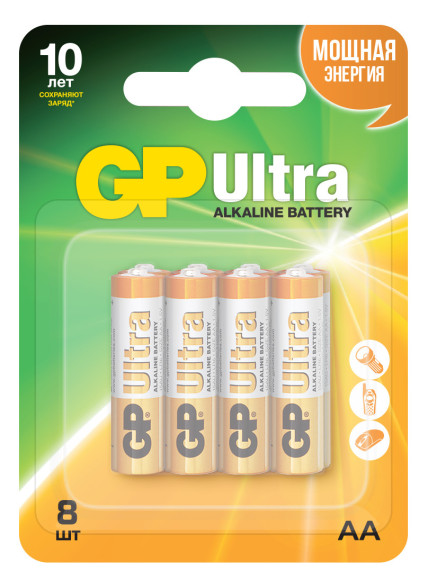 Батарея GP Ultra 24AU-2CR8 AAA (8шт) блистер