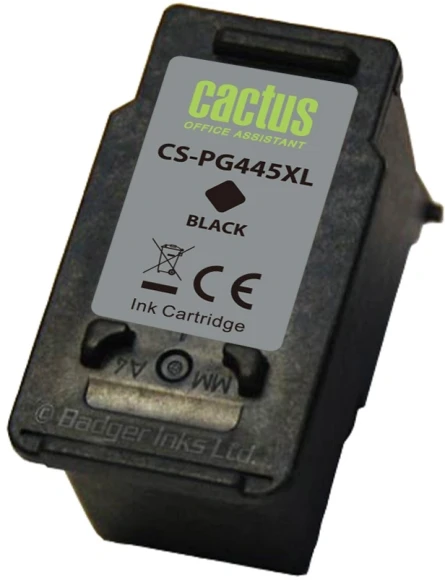 Картридж струйный Cactus CS-PG445XL PG-445XL черный (400стр.) (9.5мл) для Canon PIXMA MG2440/2540/2940/iP2840 с чипом