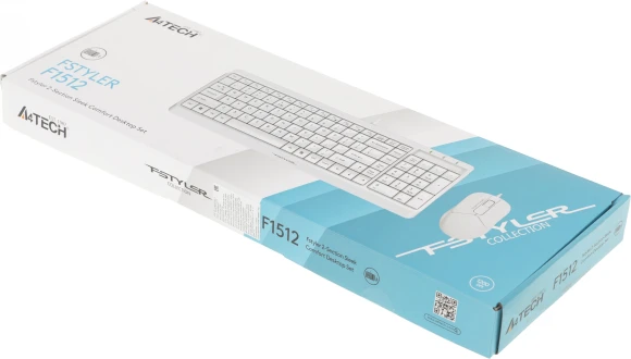 Клавиатура + мышь A4Tech Fstyler F1512 клав:белый мышь:белый USB (F1512 WHITE) Клавиатура + мышь A4Tech Fstyler F1512 клав:белый мышь:белый USB (F1512 WHITE)