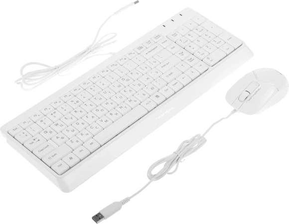 Клавиатура + мышь A4Tech Fstyler F1512 клав:белый мышь:белый USB (F1512 WHITE) Клавиатура + мышь A4Tech Fstyler F1512 клав:белый мышь:белый USB (F1512 WHITE)