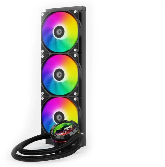 Система водяного охлаждения ID-Cooling SL360 XE ARGB Soc-AM5/AM4/1200/1700/1851 черный 4-pin 14-30dB Al+Cu LCD 350W Ret Система водяного охлаждения ID-Cooling SL360 XE ARGB Soc-AM5/AM4/1200/1700/1851 черный 4-pin 14-30dB Al+Cu LCD 350W Ret