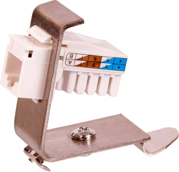 Рамка Lanmaster LAN-DRF-1OK-M наклонная 1xKeystone