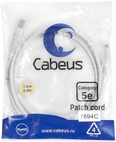 Патч-корд Cabeus PC-UTP-RJ45-Cat.5e-0.3m-WH-LSZH U/UTP RJ-45 вил.-вилка RJ-45 кат.5E 0.3м белый LSZH Патч-корд Cabeus PC-UTP-RJ45-Cat.5e-0.3m-WH-LSZH U/UTP RJ-45 вил.-вилка RJ-45 кат.5E 0.3м белый LSZH