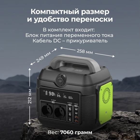 Электростанция портативная Cactus CS-PCS576 160000mAh 5A QC3.0 2xUSB черный