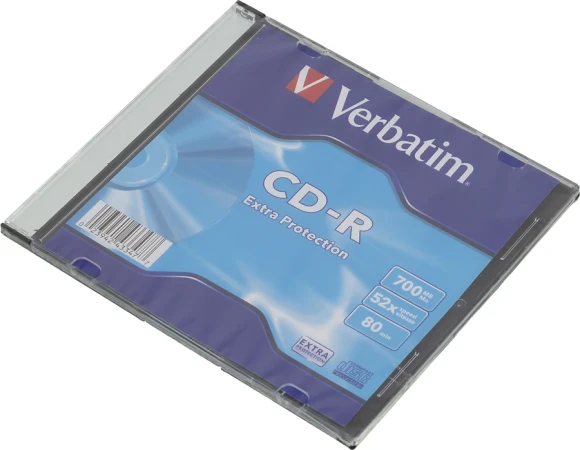 Диск CD-R Verbatim 700Mb 52x Slim case (1шт) (43347) Диск CD-R Verbatim 700Mb 52x Slim case (1шт) (43347)