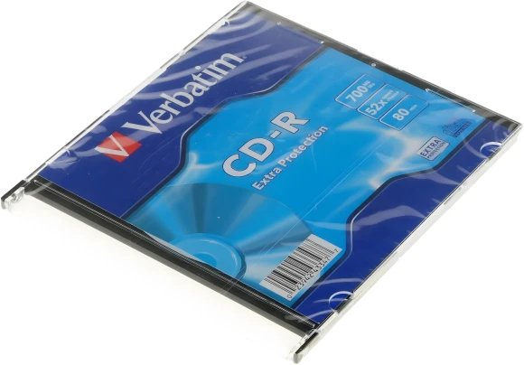 Диск CD-R Verbatim 700Mb 52x Slim case (1шт) (43347) Диск CD-R Verbatim 700Mb 52x Slim case (1шт) (43347)