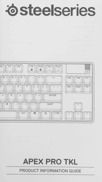 Клавиатура Steelseries Apex Pro TKL (2023) механическая черный USB for gamer LED (подставка для запястий) (64856)