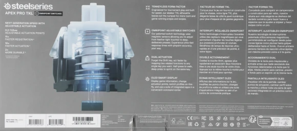 Клавиатура Steelseries Apex Pro TKL (2023) механическая черный USB for gamer LED (подставка для запястий) (64856)