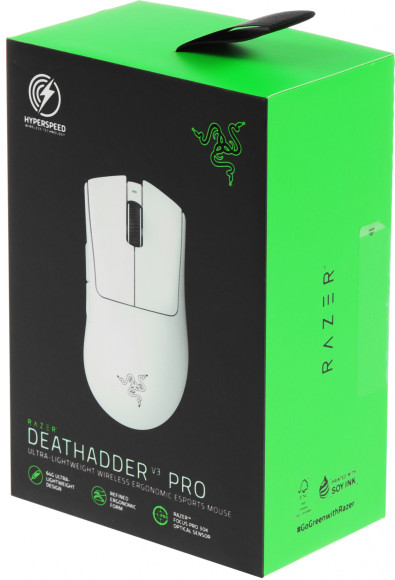 Мышь Razer DeathAdder V3 Pro белый оптическая 30000dpi беспров. USB-C 5but (RZ01-04630200-R3G1)