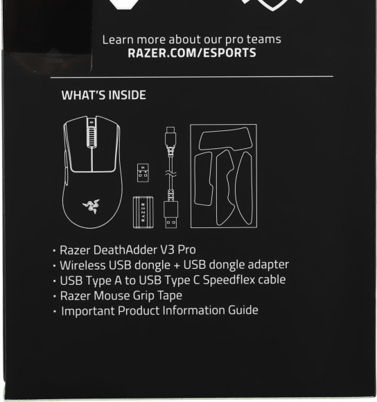 Мышь Razer DeathAdder V3 Pro белый оптическая 30000dpi беспров. USB-C 5but (RZ01-04630200-R3G1)