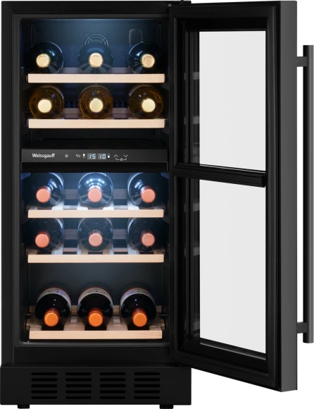 Винный шкаф Weissgauff WWCI-26 DB DualZone 1-нокамерн. черный глянц. (438724) Винный шкаф Weissgauff WWCI-26 DB DualZone 1-нокамерн. черный глянц. (438724)